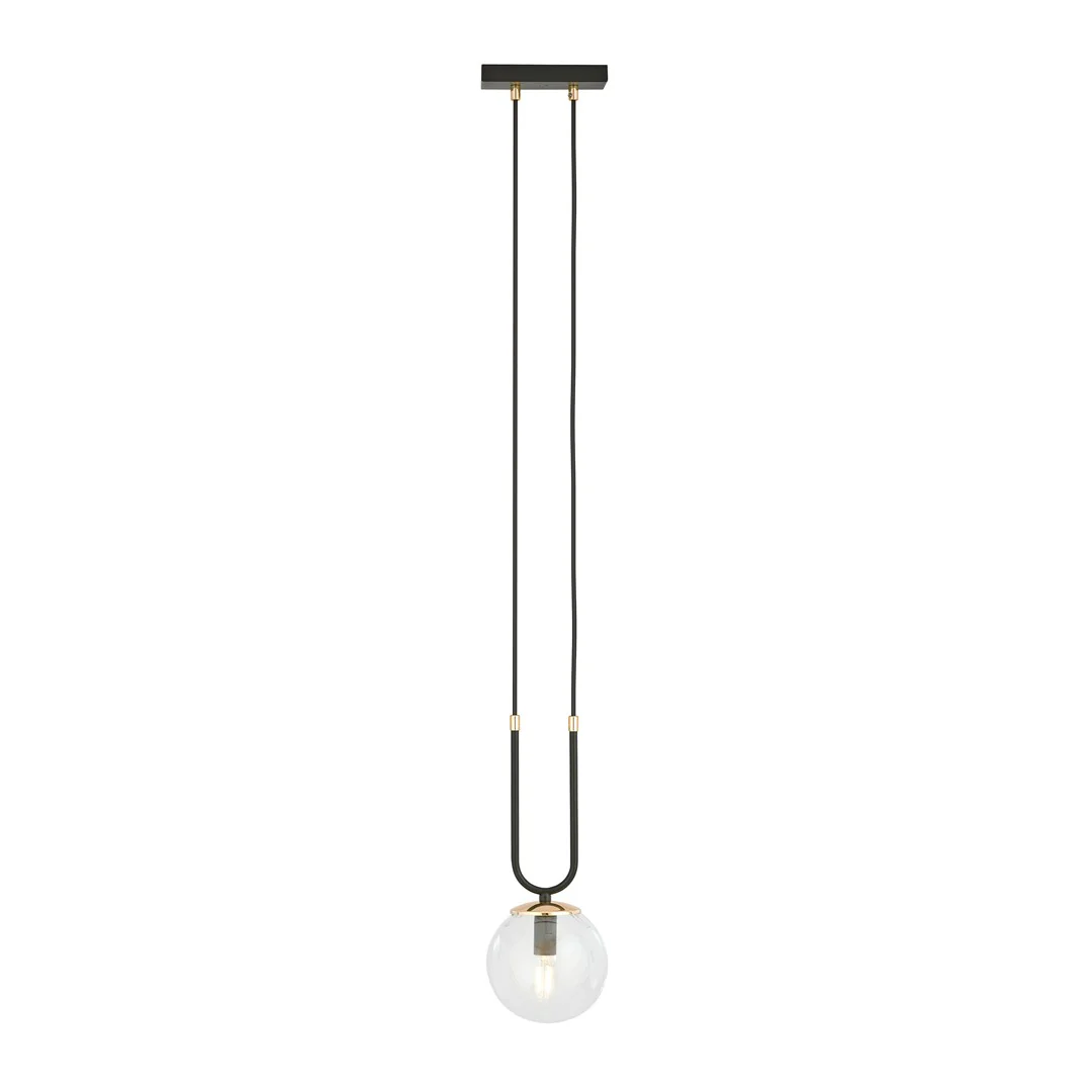 Loftlampe GLAM 1 Gennemsigtig - Sort / Guld - Bild 2