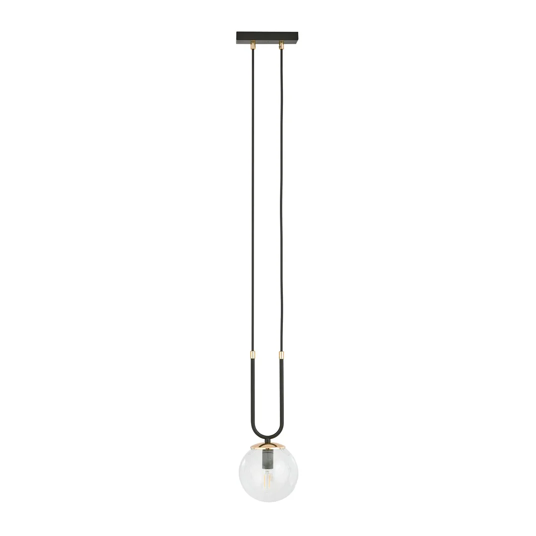 Loftlampe GLAM 1 Gennemsigtig - Sort / Guld - Bild 3