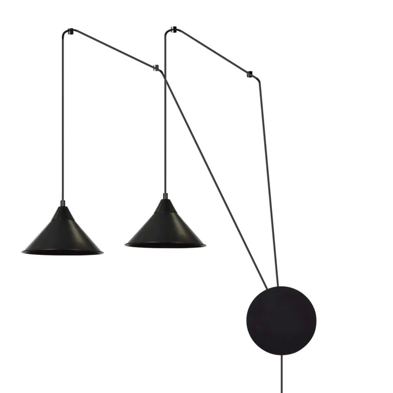 Loftlampe ABRAMO 2 - Sort
