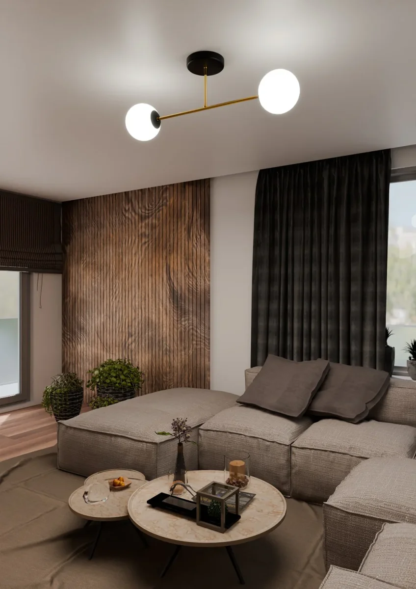 Loftlampe MAGNUM 2 - Sort / Guld / Hvid - Bild 4