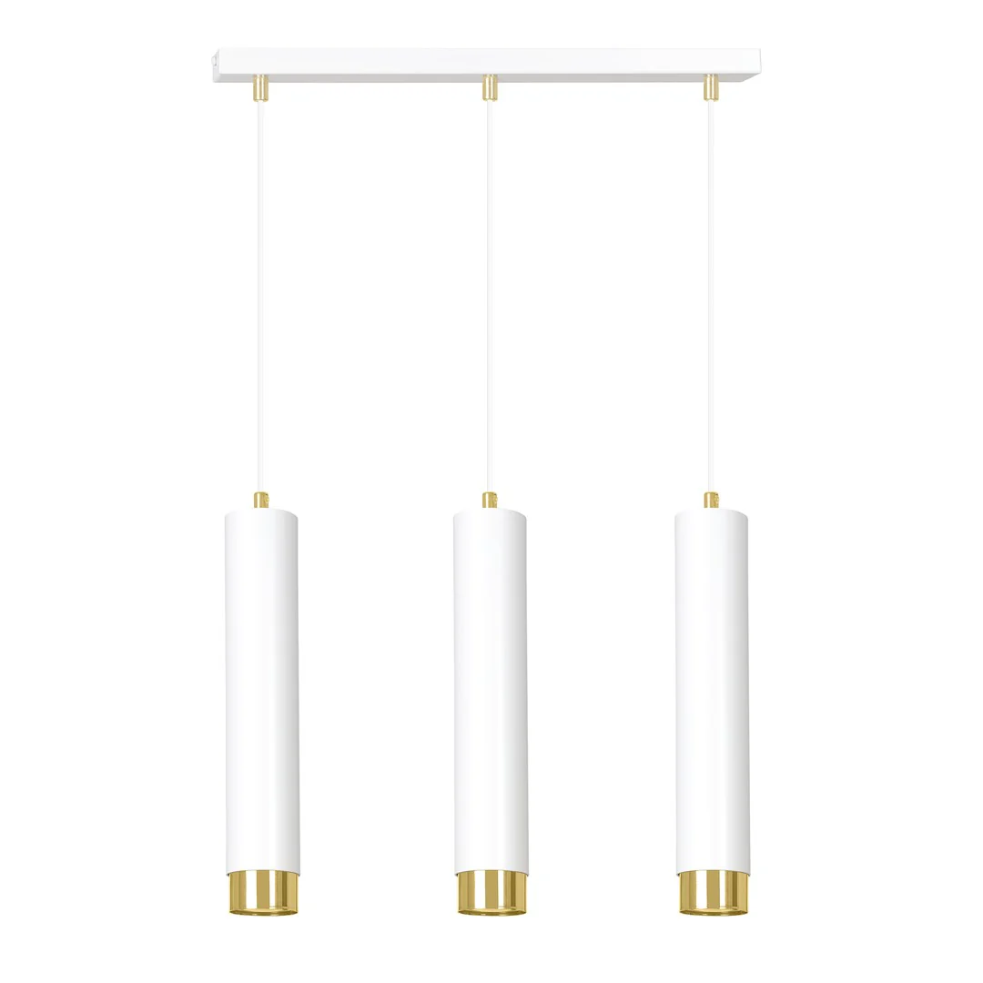 Loftlampe KIBO 3 - Hvid / Guld