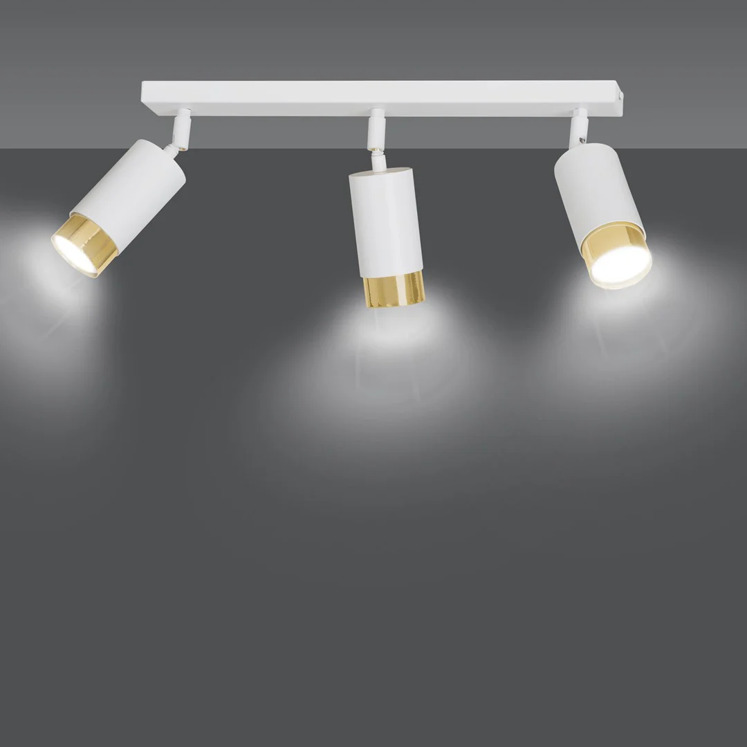 Loftlampe HIRO 3 - Hvid / Guld - Bild 4