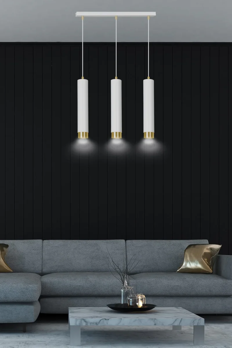 Loftlampe KIBO 3 - Hvid / Guld - Bild 7