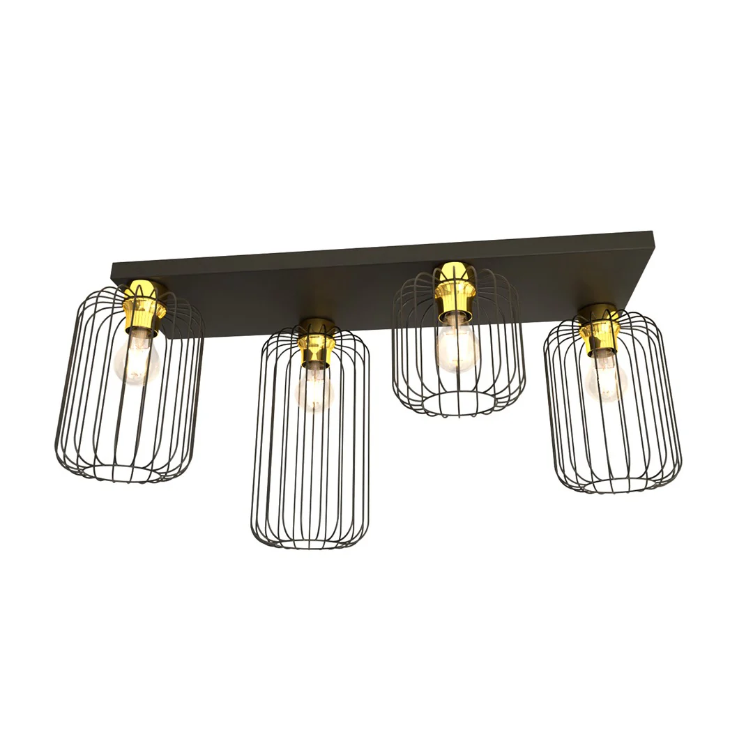Loftlampe BARN 4 - Sort / Guld - Bild 2