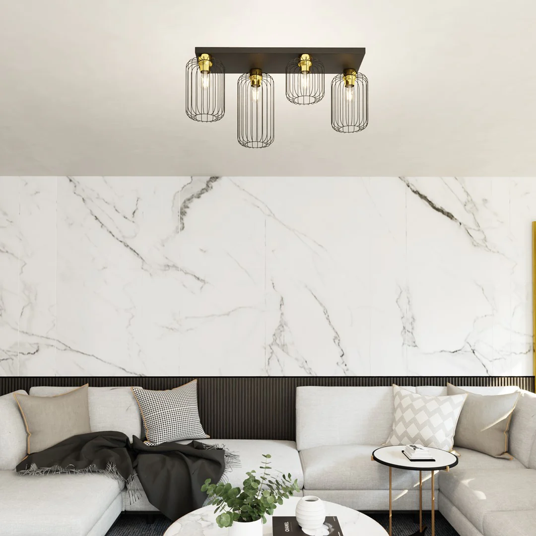 Loftlampe BARN 4 - Sort / Guld - Bild 3