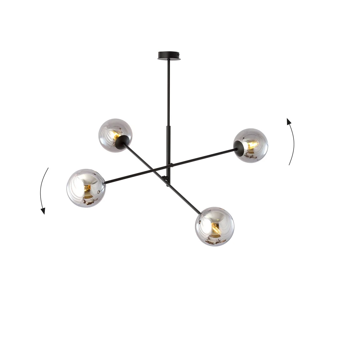 Loftlampe LINEAR 4 - Sort / Grafit - Bild 7