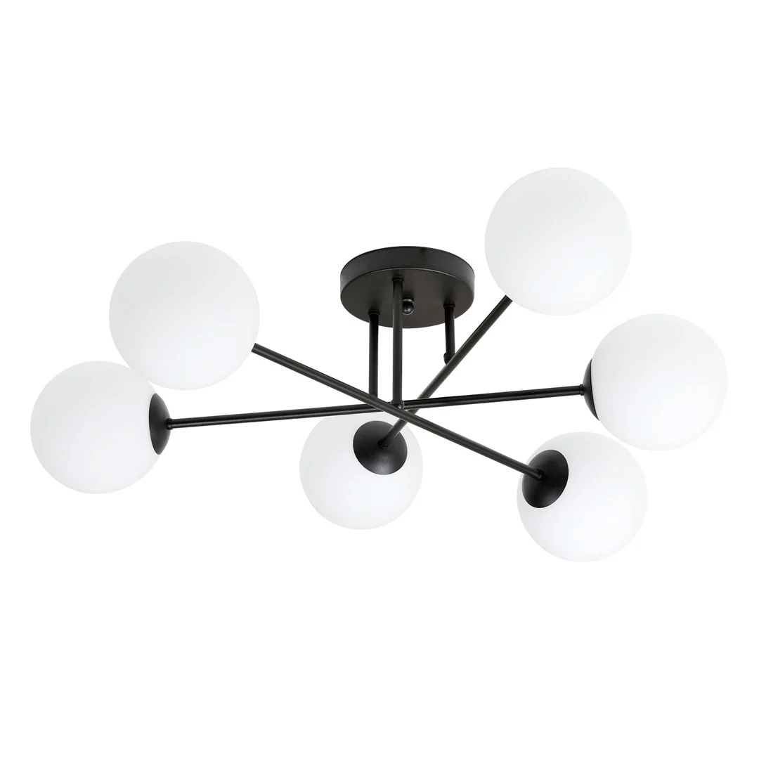 Loftlampe ROMA 6 - Sort / Hvid