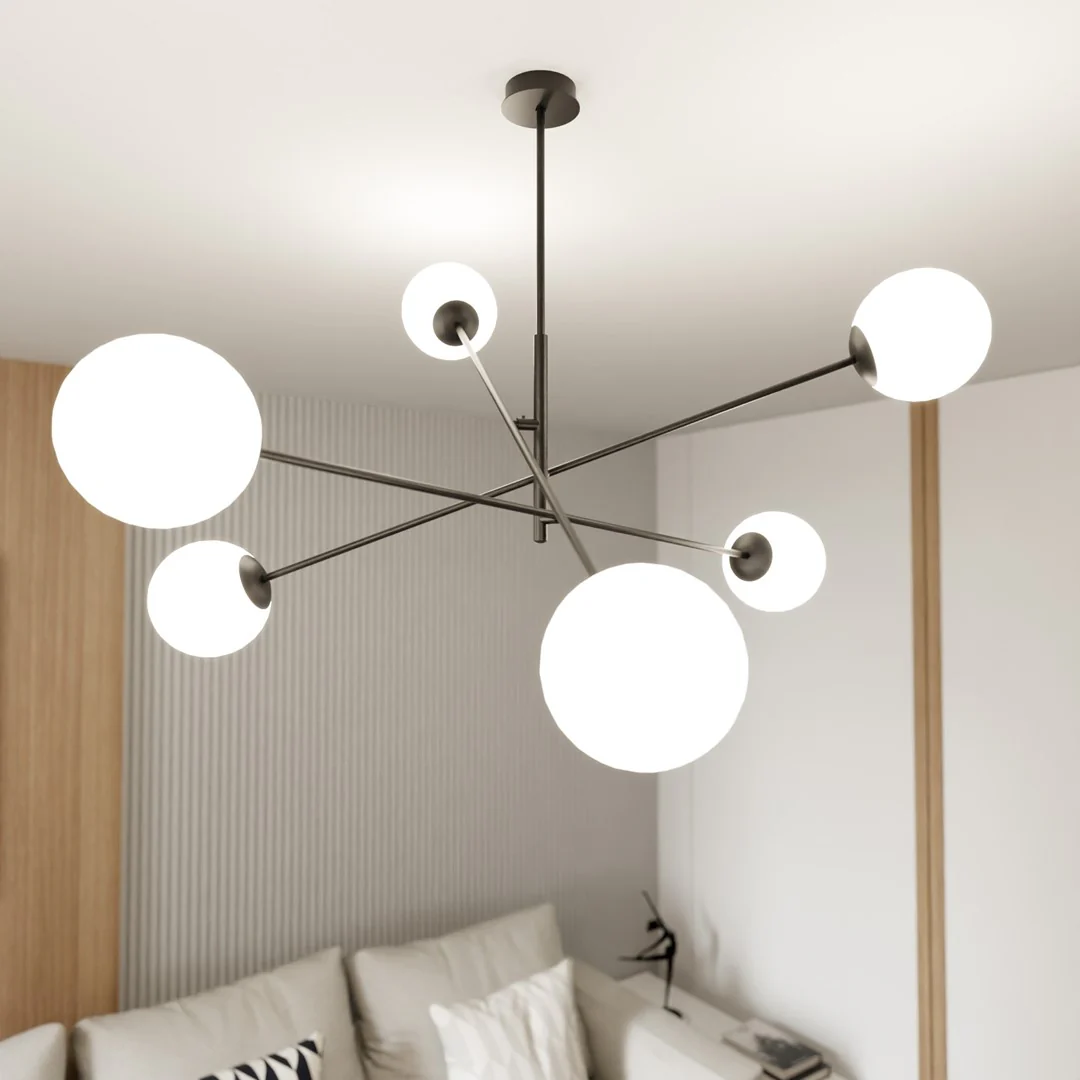 Loftlampe LINEAR 6 - Sort / Hvid - Bild 3