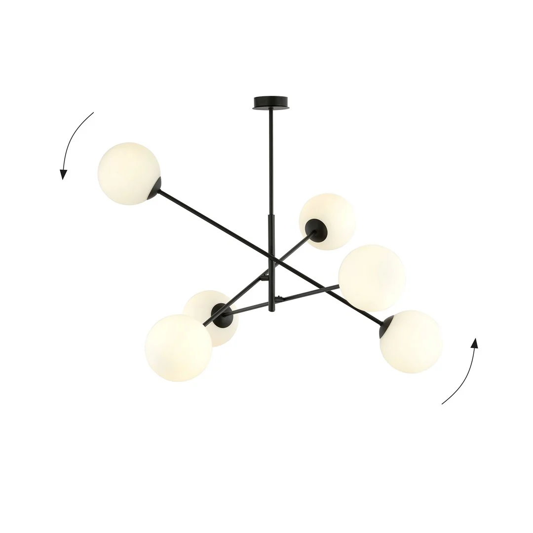 Loftlampe LINEAR 6 - Sort / Hvid - Bild 6