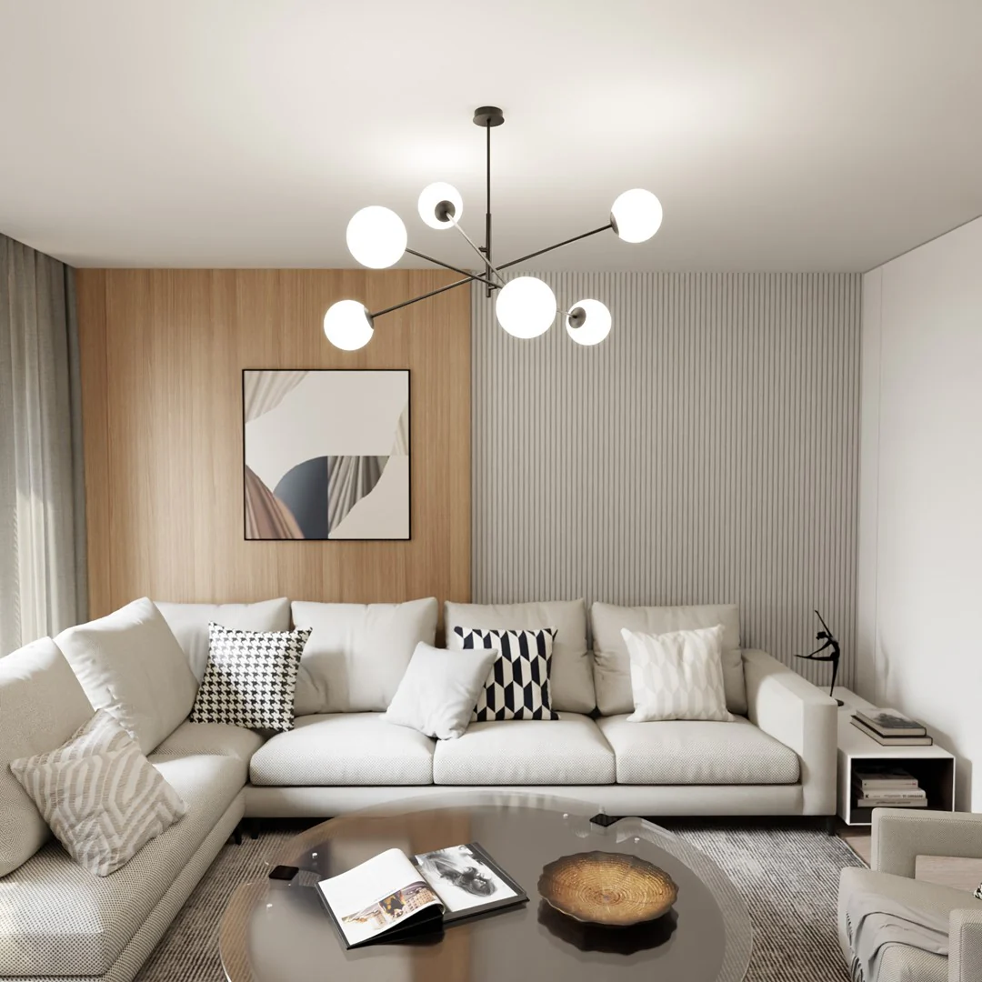 Loftlampe LINEAR 6 - Sort / Hvid - Bild 7