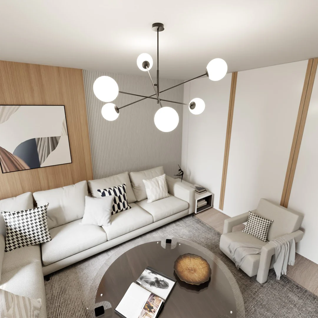 Loftlampe LINEAR 6 - Sort / Hvid - Bild 9