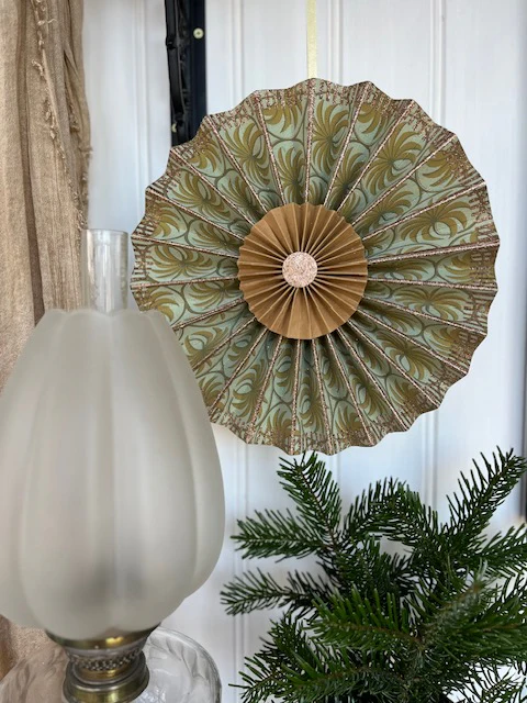 Rosett-Oliv/Beige