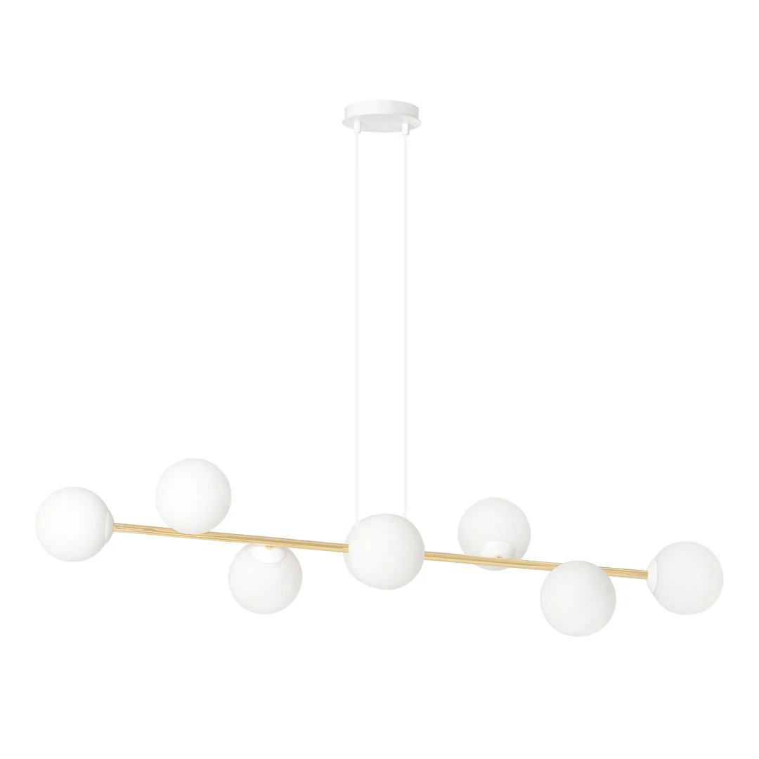 Loftlampe GRAVITY 8 - Hvid / Guld