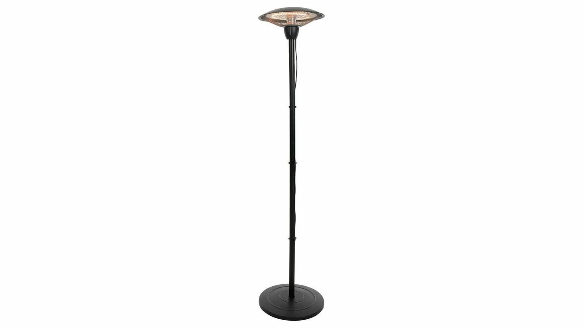 Barcelona Bright Fritstående Terrassevarmer – Sort (1500W)