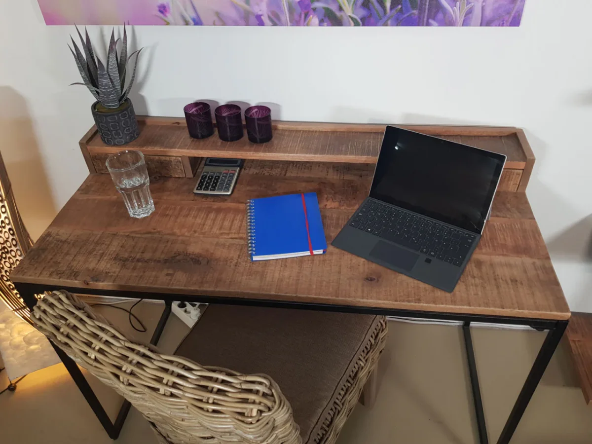 Liverpool skrivebord – hjemmearbejdsplads i industrielt design 120cm - Bild 4
