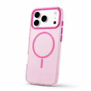 Aura MagSafe Skal - Rosa Transparant | Leveranstid ca 1-2 Veckor
