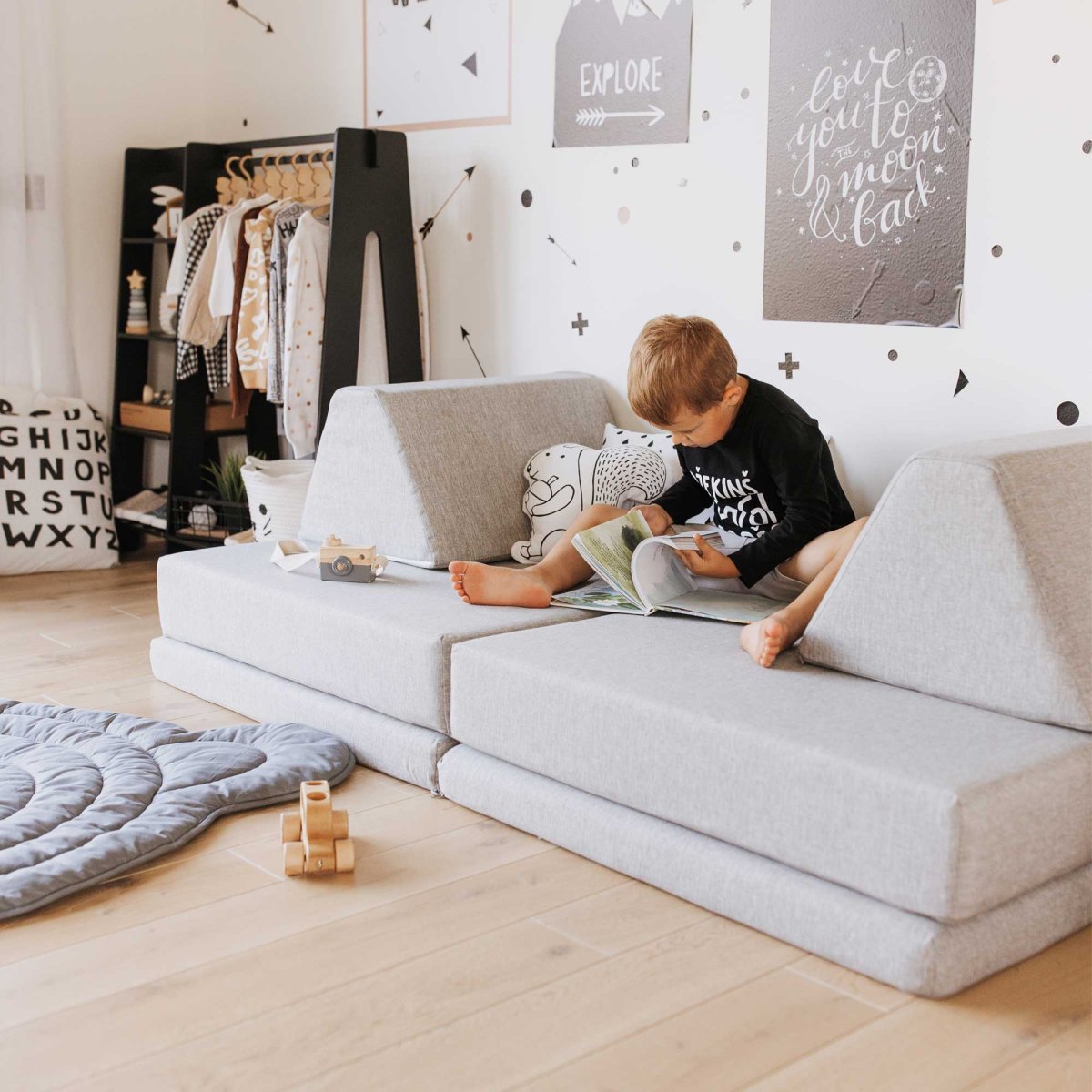 Aktivitetslegesofa – Grå