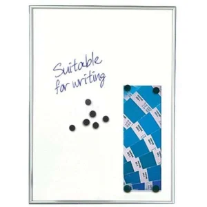 Magnetisk whiteboardtavla med 9 mm aluminiumprofil, vit