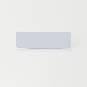 Namnskylt 60 x 18 mm – Vit Aluminium