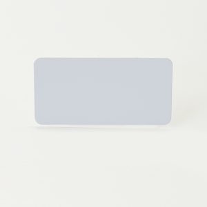 Namnskylt 60 x 30 mm – Vit Aluminium