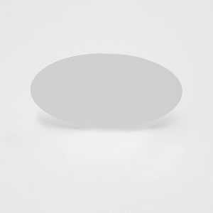 Oval Aluminium Vit Matt 63 x 32mm