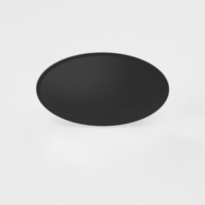 Oval Svart lack 59 x 34 mm Välvd kant (För Lasergravyr & Diamantgravyr)