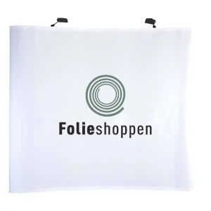 Pop-up böjd utställningsvägg, 350x225 cm