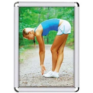 Klickram med 25 mm Rondo-profil i aluminium, silver