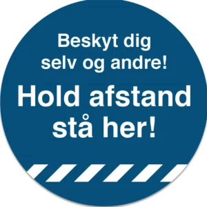 Håll avstånd stå här - golvfolie