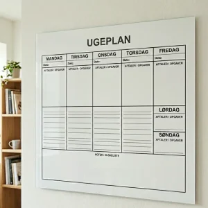 Whiteboard, fri storlek
