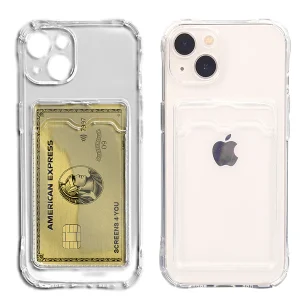 Kortfack iPhone Skal – Transparent Med Kameraskydd