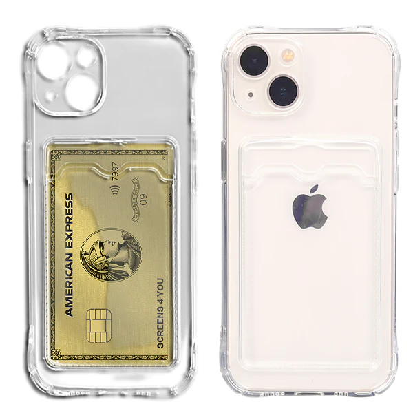 Transparent iPhone 14 Pro Max Skal med Korthållare och Kameraskydd - Extra Stöttåligt - Bild 2