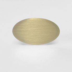 Oval Mässing 59 x 34 mm Välvd kant