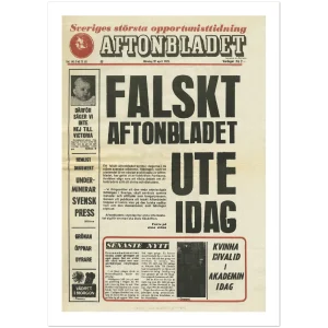 Falskt Aftonbladet (ETC, 1978), poster 50x70 cm