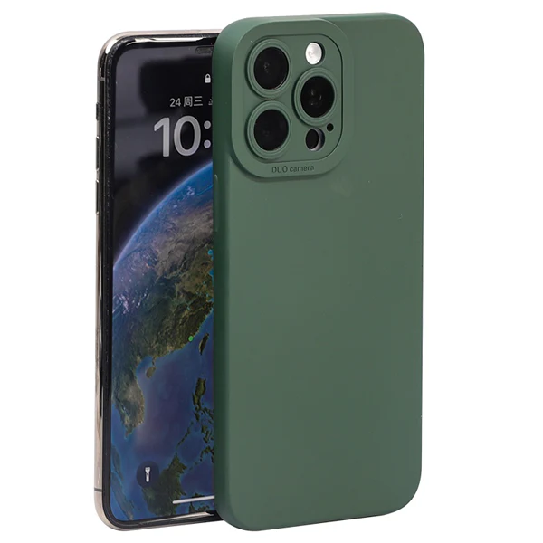 iPhone 15 Pro Matt Grönt Skal - Med Kameraskydd - Bild 2